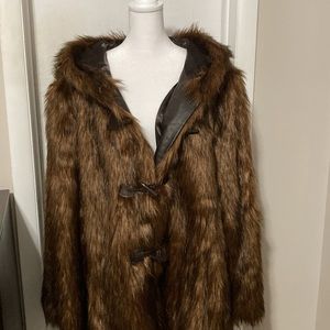 NWT Pamela McCoy Faux fur coat